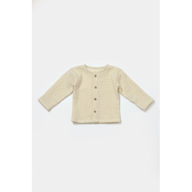 Set bluza si salopeta, Winter muselin, 100% bumbac - Apricot, BabyCosy (Marime: 3-6 Luni) JEMBC-CSYM7047-3