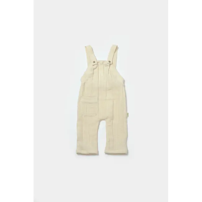 Set bluza si salopeta, Winter muselin, 100% bumbac - Stone, BabyCosy (Marime: 6-9 luni) JEMBC-CSYM7045-6