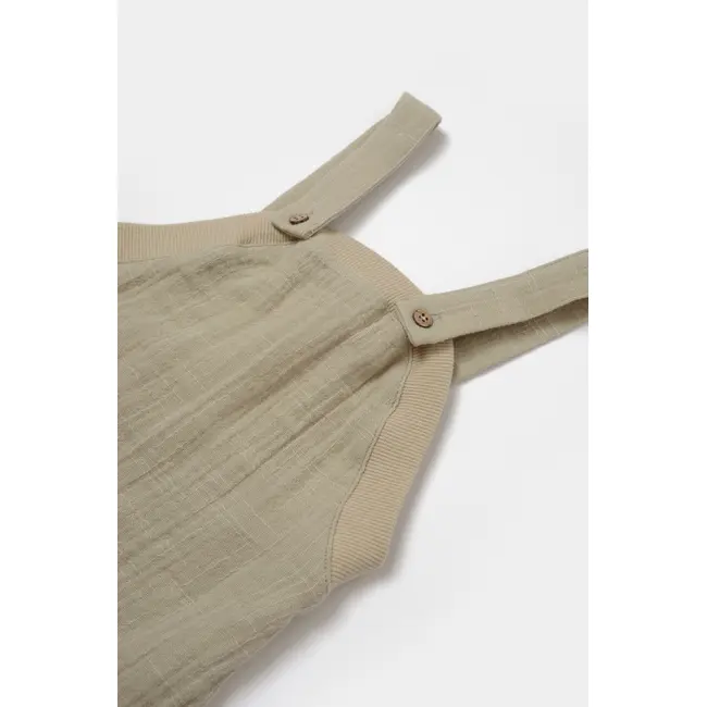 Set bluza si salopeta, Winter muselin, 100% bumbac - Verde, BabyCosy (Marime: 3-6 Luni) JEMBC-CSYM7046-3