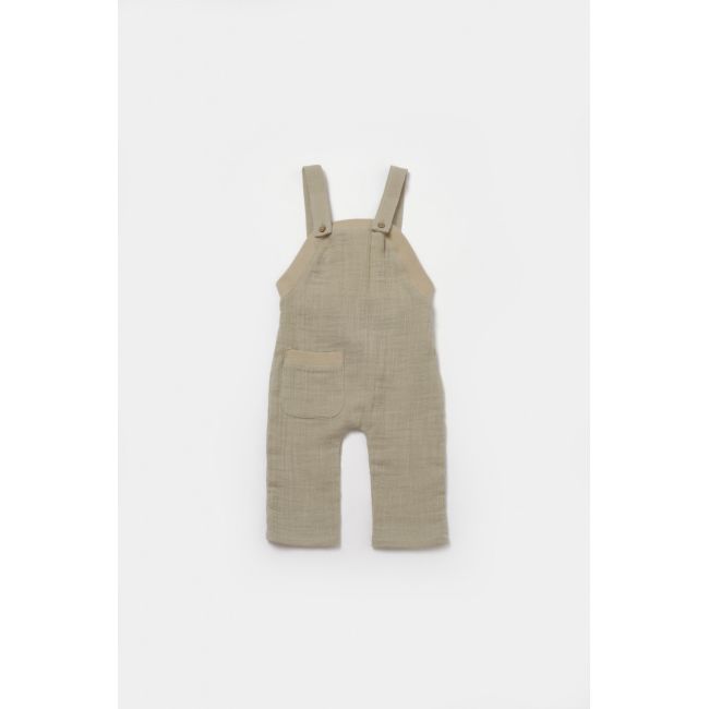 Set bluza si salopeta, Winter muselin, 100% bumbac - Verde, BabyCosy (Marime: 6-9 luni) JEMBC-CSYM7046-6