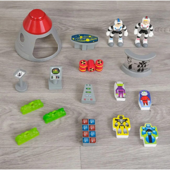 Set de joaca din lemn cu 5 nivele racheta - okekk63443