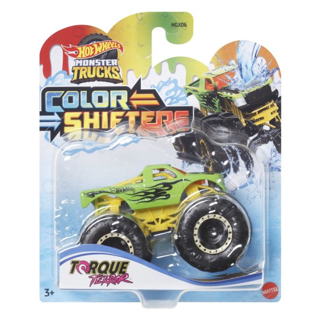 HOT WHEELS MONSTER TRUCK CAMION TORQUE TERROR CU CULORI SCHIMBATOARE SCARA 1:64 VIVMTHGX06_HMH34