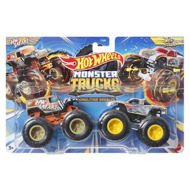 HOT WHEELS MONSTER TRUCK SET 2 MASINI SCARA 1 LA 64 HW SAFARI SI WILD STREAK VIVMTFYJ64_HWN58