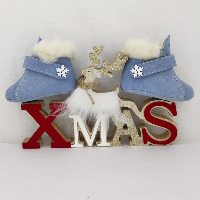 Ghetute Bleu cu blanita BIT X-mas - FOXBTX2565