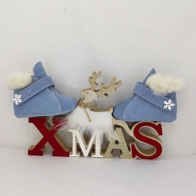 Ghetute Bleu cu blanita BIT X-mas - FOXBTX2565