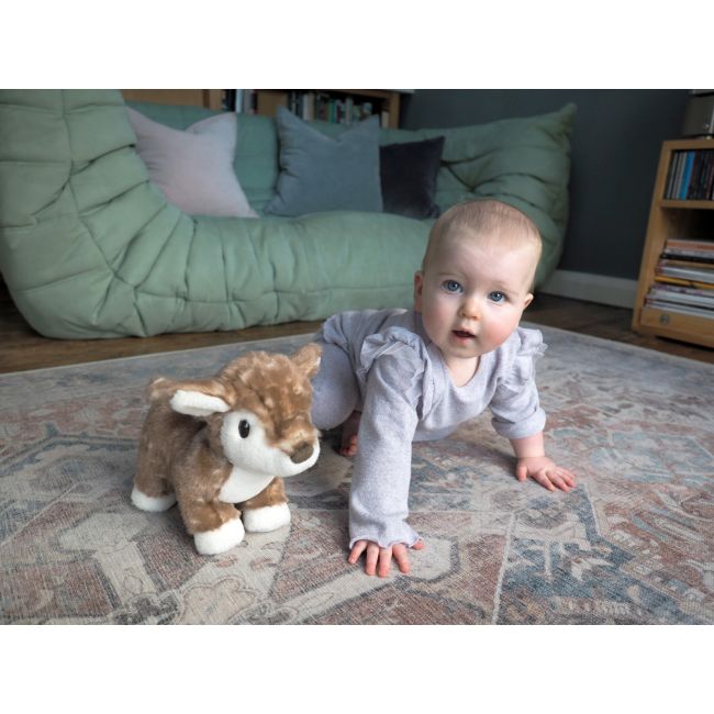 Little Bird Told Me - Willow Deer Pull Along Toy Cu Roti Detasabile, Pentru Copii Pjblb3114