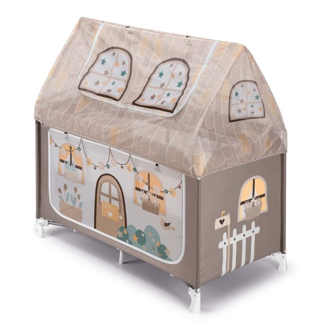 Patut Pliant Voiaj Cu Doua Niveluri De Inaltime, Ultraportabil Pentru Copii   Daily Dolci Sogni  , Usor De Transportat, Ideal Pentru Calatorii, Material Rezistent Cu Protectii Laterale Si Saltea Inclusa Pjb49115040
