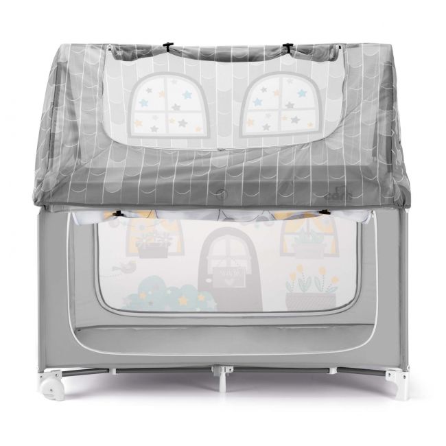 Patut Pliant Voiaj Cu Doua Niveluri De Inaltime, Ultraportabil Pentru Copii   Daily Dolci Sogni  , Usor De Transportat, Ideal Pentru Calatorii, Material Rezistent Cu Protectii Laterale Si Saltea Inclusa Pjb49115040