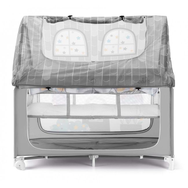 Patut Pliant Voiaj Cu Doua Niveluri De Inaltime, Ultraportabil Pentru Copii   Daily Dolci Sogni  , Usor De Transportat, Ideal Pentru Calatorii, Material Rezistent Cu Protectii Laterale Si Saltea Inclusa Pjb49115040
