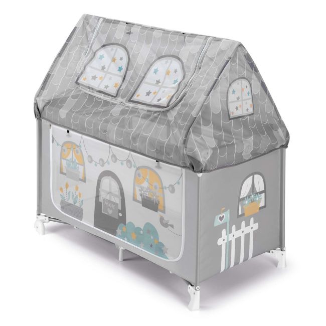 Patut Pliant Voiaj Cu Doua Niveluri De Inaltime, Ultraportabil Pentru Copii   Daily Dolci Sogni  , Usor De Transportat, Ideal Pentru Calatorii, Material Rezistent Cu Protectii Laterale Si Saltea Inclusa Pjb49115040