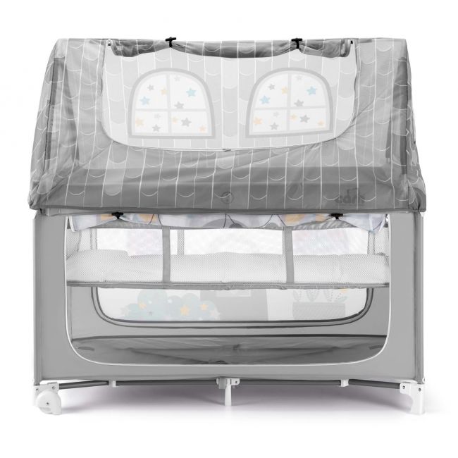 Patut Pliant Voiaj Cu Doua Niveluri De Inaltime, Ultraportabil Pentru Copii   Daily Dolci Sogni  , Usor De Transportat, Ideal Pentru Calatorii, Material Rezistent Cu Protectii Laterale Si Saltea Inclusa Pjb49115057