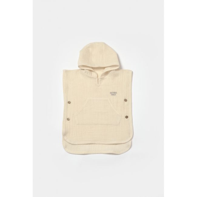 Prosop plaja - poncho copii din muselina absorbanta, Stone, BabyCosy JEMBC-CSYM7054