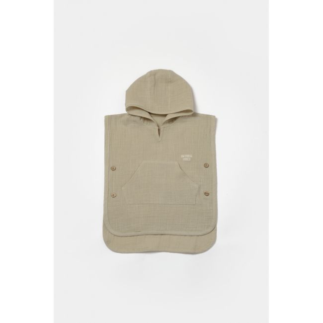 Prosop plaja - poncho copii din muselina absorbanta, Verde, BabyCosy JEMBC-CSYM7055
