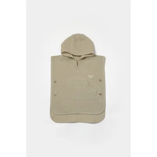 Prosop plaja - poncho copii din muselina absorbanta, Verde, BabyCosy JEMBC-CSYM7055