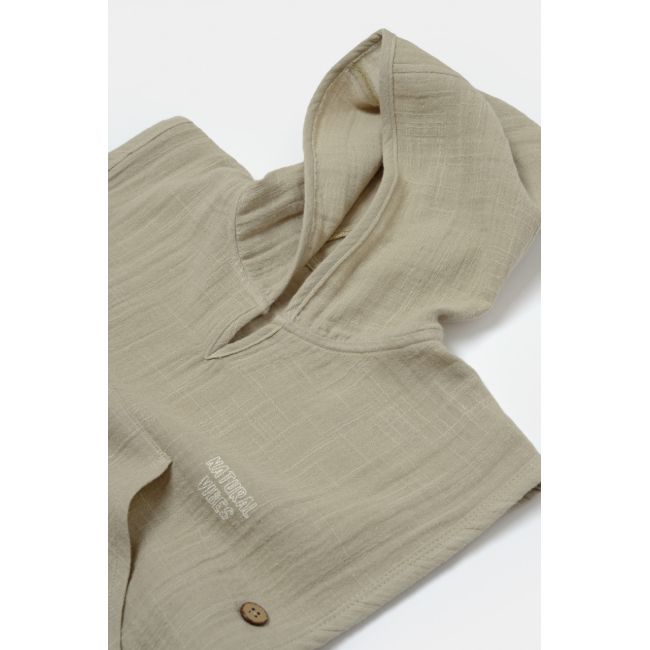Prosop plaja - poncho copii din muselina absorbanta, Verde, BabyCosy JEMBC-CSYM7055