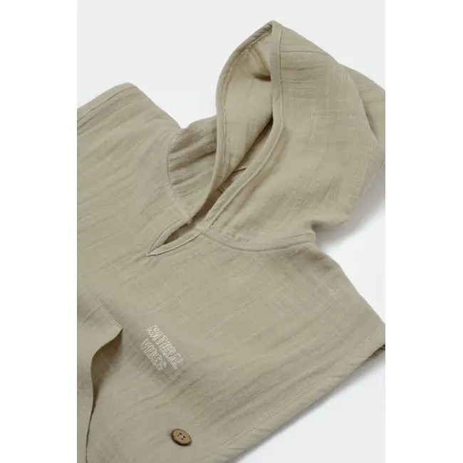 Prosop plaja - poncho copii din muselina absorbanta, Verde, BabyCosy JEMBC-CSYM7055