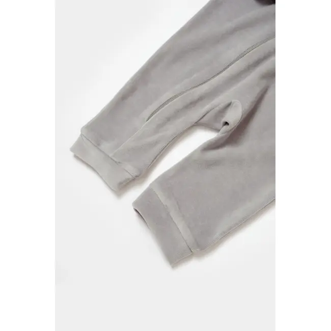 Salopeta Elefant cu maneca lunga din 80%bumbac organic si 20% poliester - Gri, BabyCosy (Marime: 12-18 Luni) JEMBC-CSYK6056-12