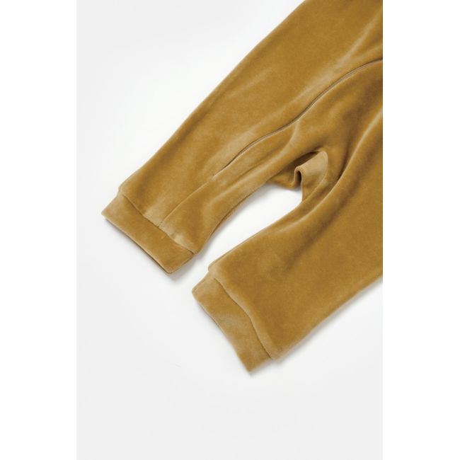Salopeta Elefant cu maneca lunga din 80%bumbac organic si 20% poliester - Mustar, BabyCosy (Marime: 6-9 luni) JEMBC-CSYK6055-6