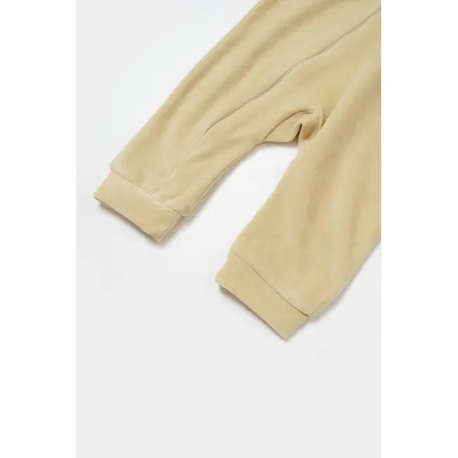Salopeta Elefant cu maneca lunga din 80%bumbac organic si 20% poliester - Stone, BabyCosy (Marime: 12-18 Luni) JEMBC-CSYK6052-12