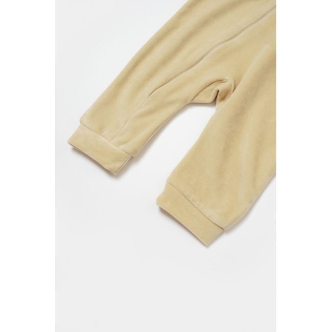 Salopeta Elefant cu maneca lunga din 80%bumbac organic si 20% poliester - Stone, BabyCosy (Marime: 3-6 Luni) JEMBC-CSYK6052-3