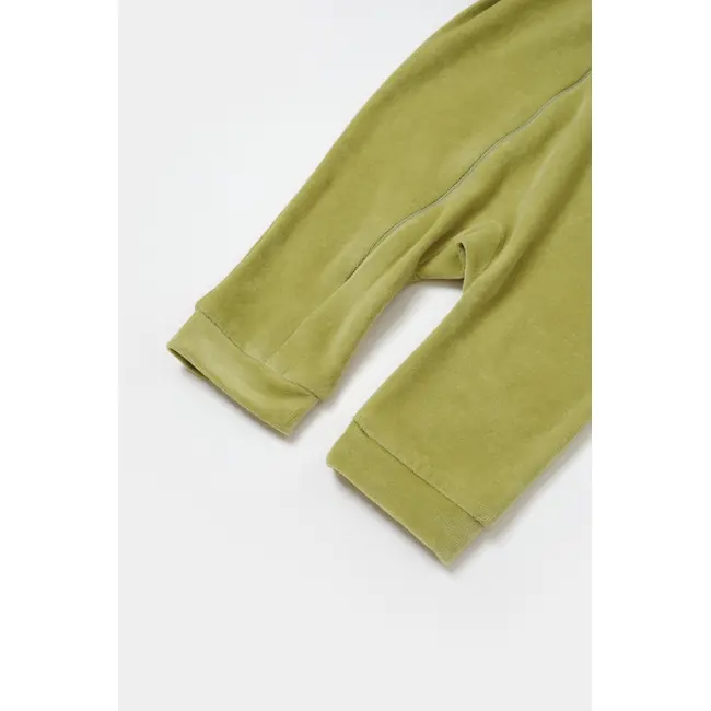 Salopeta Elefant cu maneca lunga din 80%bumbac organic si 20% poliester - Verde, BabyCosy (Marime: 6-9 luni) JEMBC-CSYK6053-6