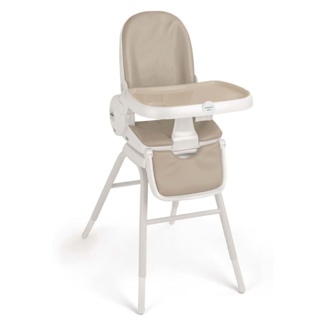 Scaun De Masa 4in1 Pentru Bebelusi Si Copii, Cam   Original, Inaltime Ajustabila, Varsta 0-14 Ani, Pliabil, Centura De Siguranta In 5 Puncte, Depozitare, Bej Pjb9220027