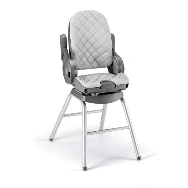 Scaun De Masa 4in1 Pentru Bebelusi Si Copii, Cam   Original, Inaltime Ajustabila, Varsta 0-14 Ani, Pliabil, Centura De Siguranta In 5 Puncte, Depozitare, Gri Matlasat Pjb9220065