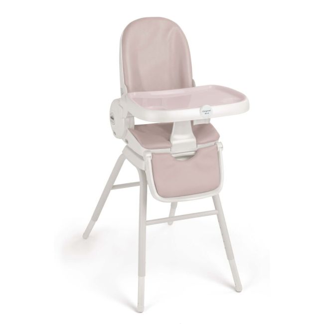 Scaun De Masa 4in1 Pentru Bebelusi Si Copii, Cam   Original, Inaltime Ajustabila, Varsta 0-14 Ani, Pliabil, Centura De Siguranta In 5 Puncte, Depozitare, Rose Pjb9220041