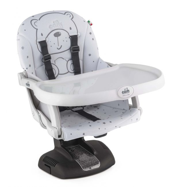 Scaun De Masa Cam   Seat Idea, Inaltime Ajustabila, Varsta 6-36 Luni, Pliabil, Centura De Siguranta In 5 Puncte, Gri Pjb9273443