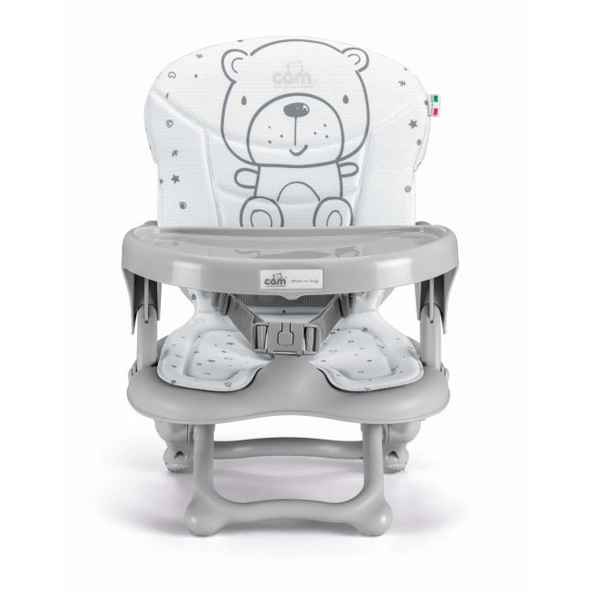 Scaun De Masa Cam   Smarty Pop, Inaltime Ajustabila, Varsta 6-36 Luni, Pliabil, Centura De Siguranta In 3 Puncte, Bej Pjb9343337