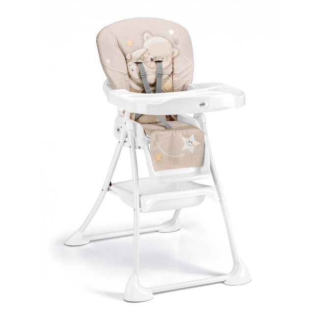Scaun De Masa Pentru Bebelusi Si Copii, Cam   Mini, Varsta 0-36 Luni, Pliabil, Centura De Siguranta In 5 Puncte, Depozitare, Bej Pjb9434509