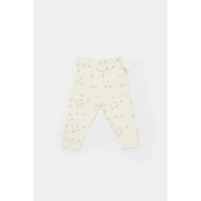 Set 2 pantalonasi Printed, BabyCosy, 50% modal+50% bumbac, Ecru/Lavanda (Marime: 18-24 Luni) JEMCSYM11617-18