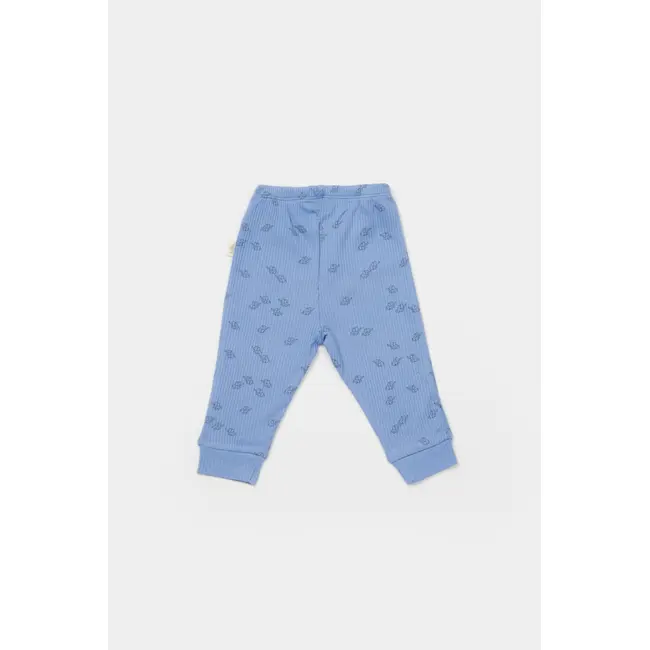 Set 2 pantalonasi Printed, BabyCosy, 50% modal+50% bumbac, Ecru/Lavanda (Marime: 18-24 Luni) JEMCSYM11617-18