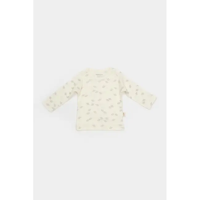 Set 3 piese:bluza, pantaloni si caciulita Printed, BabyCosy, 50% modal+50% bumbac, Ecru (Marime: 9-12 luni) JEMBC-CSYM25500-9