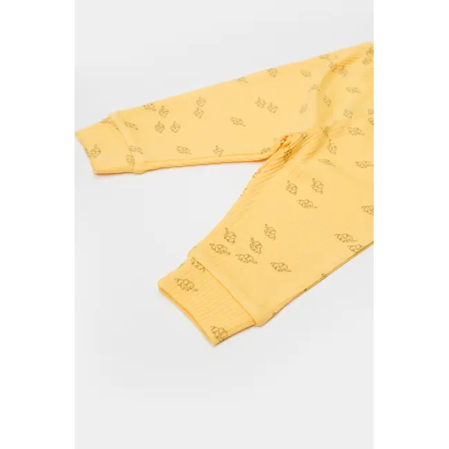 Set 3 piese:bluza, pantaloni si caciulita Printed, BabyCosy, 50% modal+50% bumbac, Lamaie (Marime: 3-6 Luni) JEMBC-CSYM25502-3