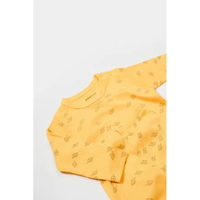 Set 3 piese:bluza, pantaloni si caciulita Printed, BabyCosy, 50% modal+50% bumbac, Lamaie (Marime: 3-6 Luni) JEMBC-CSYM25502-3