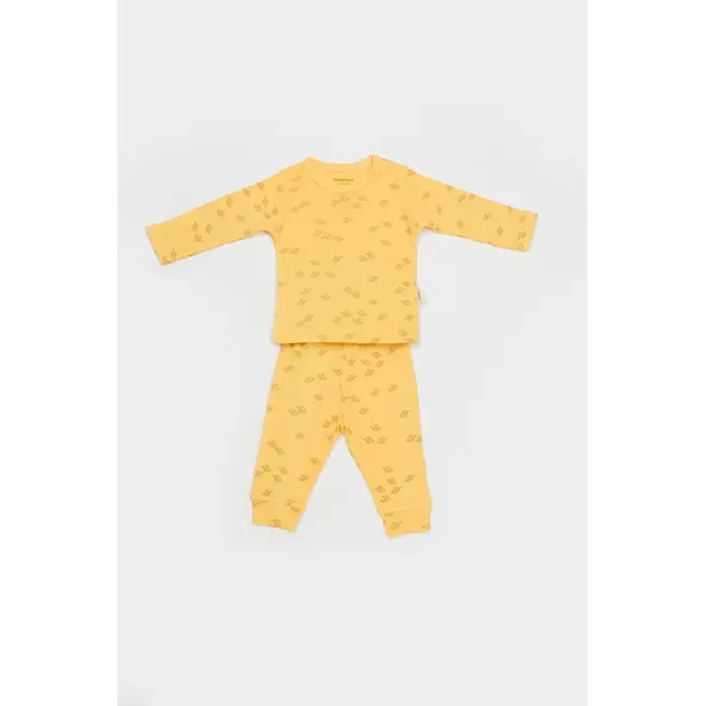Set 3 piese:bluza, pantaloni si caciulita Printed, BabyCosy, 50% modal+50% bumbac, Lamaie (Marime: 6-9 luni) JEMBC-CSYM25502-6