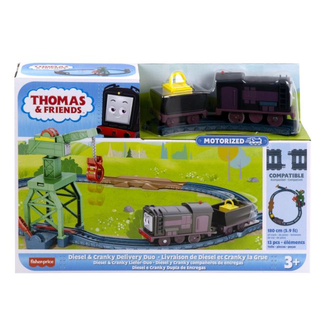 THOMAS SET DE JOACA CU LOCOMOTIVE DIESEL SI CRANKY MOTORIZATE SI ACCESORII VIVMTHGY78_HHW05