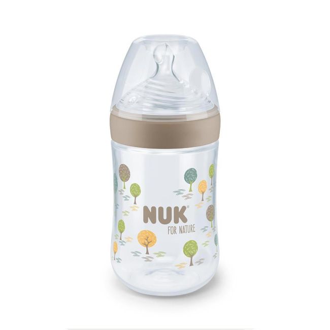 Biberon Nuk for Nature PP 260 ml, Control Temperatura, Tetina Silicon M, Crem ERFMAR-N9570