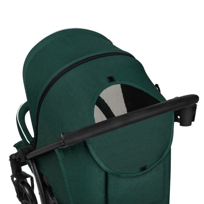 Lionelo - Carucior sport Annet Plus, De la nastere, Cu accesorii si capotina XXL reglabila, 0 - 22 Kg, Conform cu standardele europene de securitate EN1888-1 si EN1888-2, Verde BYNLO-ANNET_PLUS_GREEN_FOREST
