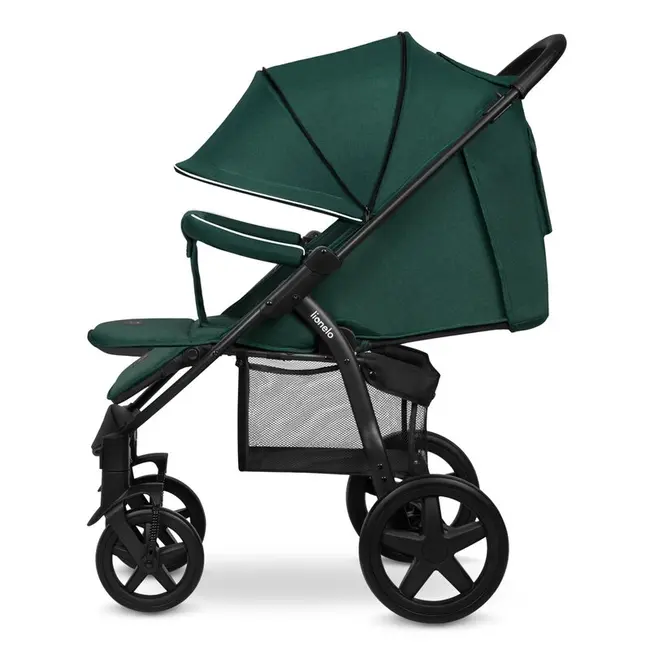 Lionelo - Carucior sport Annet Plus, De la nastere, Cu accesorii si capotina XXL reglabila, 0 - 22 Kg, Conform cu standardele europene de securitate EN1888-1 si EN1888-2, Verde BYNLO-ANNET_PLUS_GREEN_FOREST