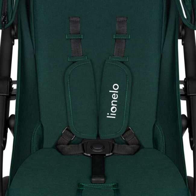 Lionelo - Carucior sport Annet Plus, De la nastere, Cu accesorii si capotina XXL reglabila, 0 - 22 Kg, Conform cu standardele europene de securitate EN1888-1 si EN1888-2, Verde BYNLO-ANNET_PLUS_GREEN_FOREST