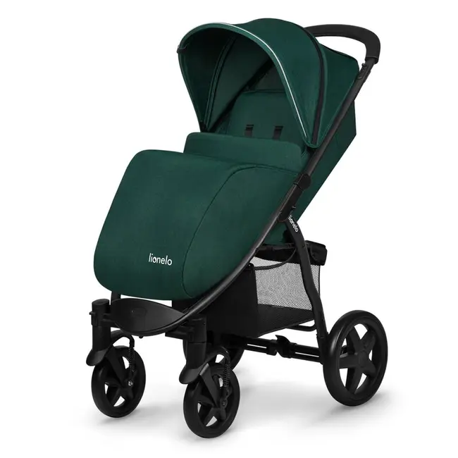 Lionelo - Carucior sport Annet Plus, De la nastere, Cu accesorii si capotina XXL reglabila, 0 - 22 Kg, Conform cu standardele europene de securitate EN1888-1 si EN1888-2, Verde BYNLO-ANNET_PLUS_GREEN_FOREST