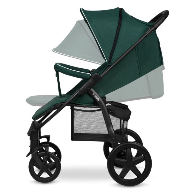 Lionelo - Carucior sport Annet Plus, De la nastere, Cu accesorii si capotina XXL reglabila, 0 - 22 Kg, Conform cu standardele europene de securitate EN1888-1 si EN1888-2, Verde BYNLO-ANNET_PLUS_GREEN_FOREST