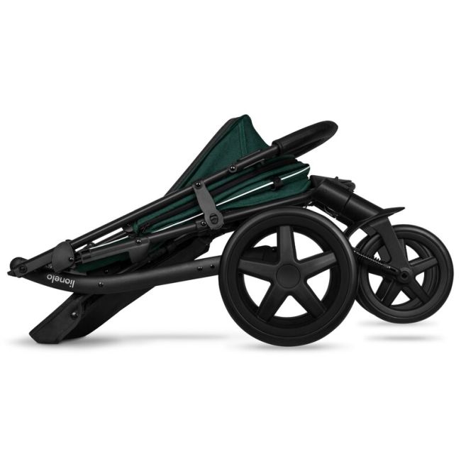 Lionelo - Carucior sport Annet Plus, De la nastere, Cu accesorii si capotina XXL reglabila, 0 - 22 Kg, Conform cu standardele europene de securitate EN1888-1 si EN1888-2, Verde BYNLO-ANNET_PLUS_GREEN_FOREST