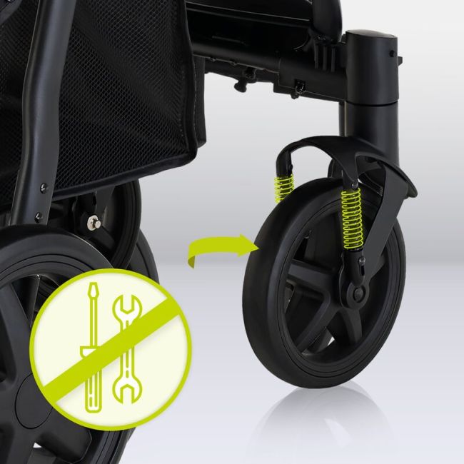 Lionelo - Carucior sport Annet Plus, De la nastere, Cu accesorii si capotina XXL reglabila, 0 - 22 Kg, Conform cu standardele europene de securitate EN1888-1 si EN1888-2, Verde BYNLO-ANNET_PLUS_GREEN_FOREST