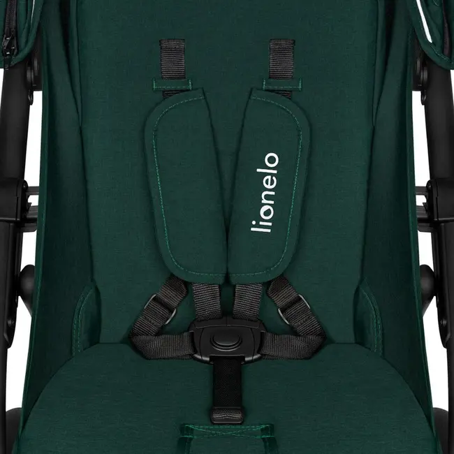 Lionelo - Carucior sport Annet Plus, De la nastere, Cu accesorii si capotina XXL reglabila, 0 - 22 Kg, Conform cu standardele europene de securitate EN1888-1 si EN1888-2, Verde BYNLO-ANNET_PLUS_GREEN_FOREST