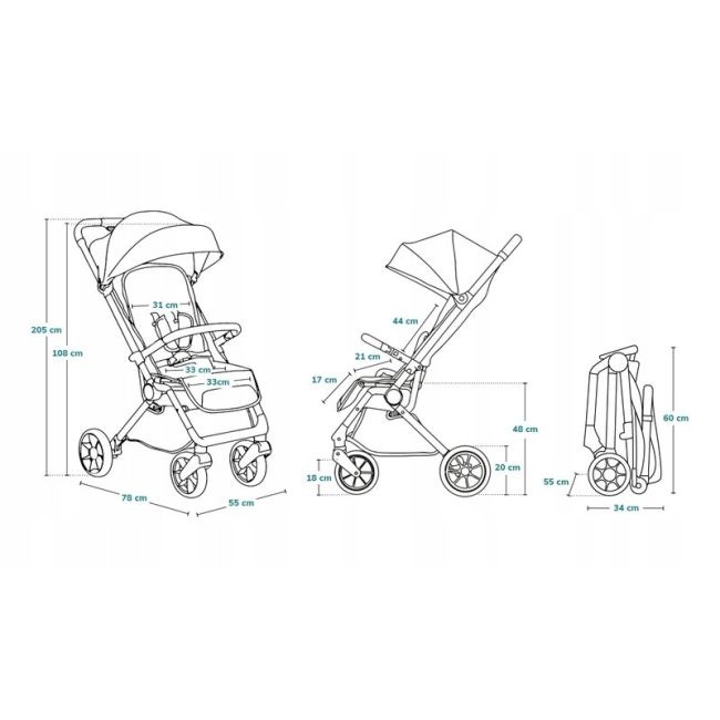 Lionelo - Carucior sport Cloe, De la nastere, Cu accesorii, Cadru din aluminiu, 0-22 kg, Usor, Pliabil cu o singura mana, Ideal pentru toate tipurile de suprafete, Bej BYNLO-CLOE_BEIGE_SAND