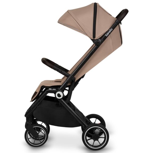 Lionelo - Carucior sport Cloe, De la nastere, Cu accesorii, Cadru din aluminiu, 0-22 kg, Usor, Pliabil cu o singura mana, Ideal pentru toate tipurile de suprafete, Bej BYNLO-CLOE_BEIGE_SAND