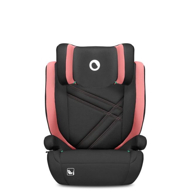 Lionelo - Scaun auto, Hugo i-Size, Universal, Orientare in directia sensului de mers, Reglabil, Conform standardului de securitate R129, 100-150 cm, 4-12 ani, Roz BYNLO-HUGO_I-SIZE_PINK_BABY